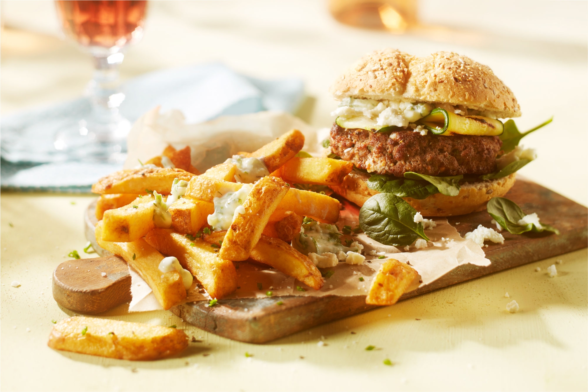 Burger grecesc cu dovlecei retete