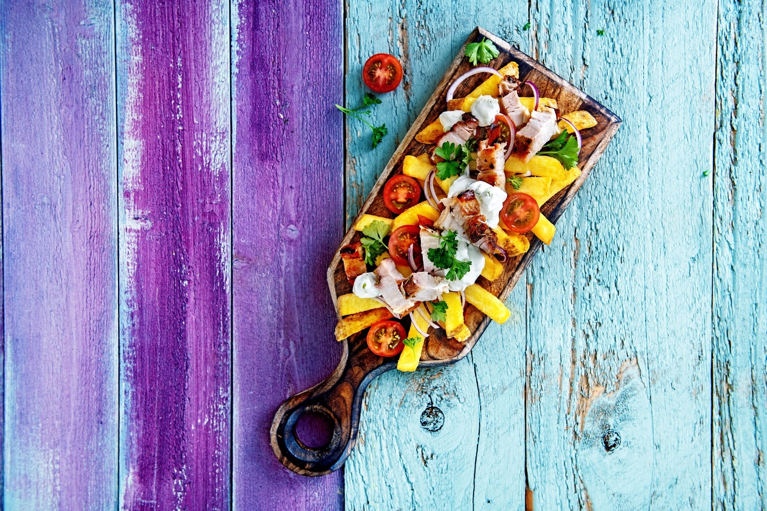 loaded_fries_si_carnitas_din_burta_de_porc | Rețete cu produse Aviko pentru servicii alimentare